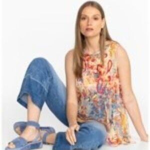 Johnny Was Mazzy Flared Tank (Slip) Large